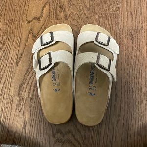 Birkenstock Arizona suede beige cream